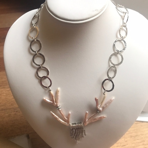 Necklace Silver/Cubic Zirconia/Freshwater Pearls - Picture 1 of 7